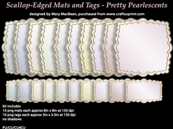 Scallop-Edged Mats and Tags - Pretty Pearlescents