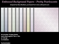 Embossed Background Papers - Pretty Pearlescents