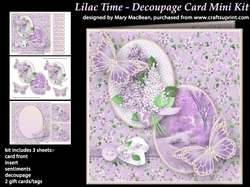 Lilac Time - Decoupage Card Mini Kit