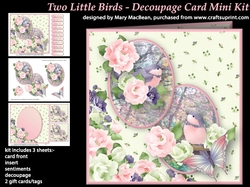 Two Little Birds - Decoupage Card Mini Kit