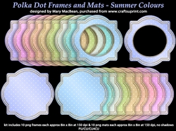 Polka Dot Frames and Mats - Summer Colours