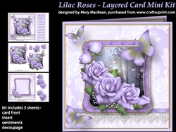 Lilac Roses - Layered Card Mini Kit