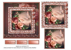 Roses at Dawn Stacked Card Front