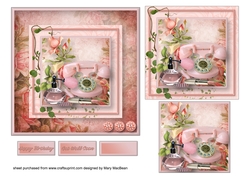 Vintage Girl Stacked Card Front