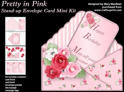Pretty in Pink - Stand-up Envelope Card Mini Kit