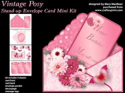 Vintage Posy - Stand-up Envelope Card Mini Kit