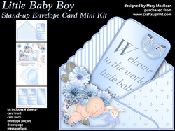 Little Baby Boy - Stand-up Envelope Card Mini Kit