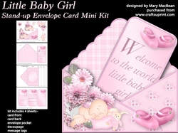 Little Baby Girl - Stand-up Envelope Card Mini Kit