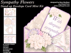Sympathy Flowers - Stand-up Envelope Card Mini Kit