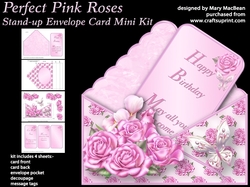 Perfect Pink Roses - Stand-up Envelope Card Mini Kit