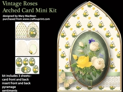 Vintage Roses Arched Card Mini Kit