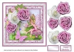 Fairy Garden Decoupage Card Front