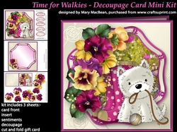 Time for Walkies - Decoupage Card Mini Kit