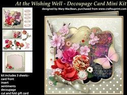 At the Wishing Well - Decoupage Card Mini Kit