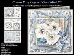 Cream Posy Layered Card Mini Kit
