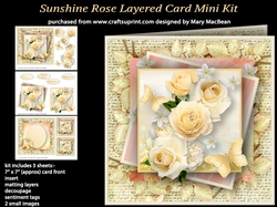 Sunshine Roses Layered Card Mini Kit