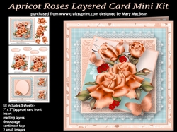 Apricot Roses Layered Card Mini Kit