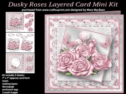 Dusky Roses Layered Card Mini Kit
