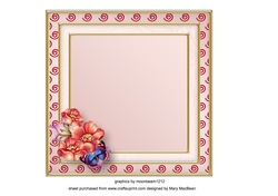 Flowers and Butterflies Decoupage Card Front - Insert