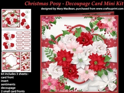 Christmas Posy - Decoupage Card Mini Kit