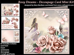 Rosy Dreams - Decoupage Card Mini Kit