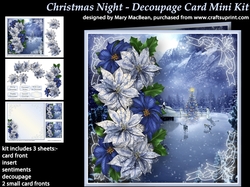 Christmas Night - Decoupage Card Mini Kit