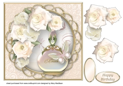Perfume and Roses - Decoupage Card Front