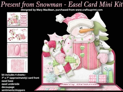 Presents from Snowman - Easel Card Mini Kit