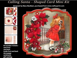 Calling Santa - Shaped Card Mini Kit