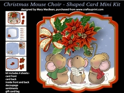 Christmas Mouse Choir - Shaped Card Mini Kit