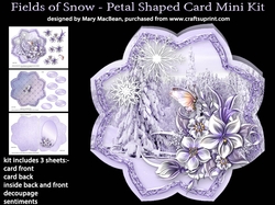 Fields of Snow - Petal Shaped Card Mini Kit