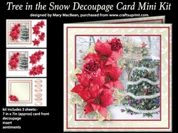 Tree in the Snow - Decoupage Card Mini Kit
