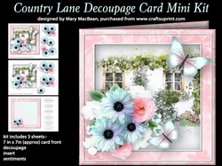 Country Lane - Decoupage Card Mini Kit