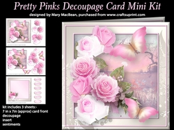 Pretty Pinks - Decoupage Card Mini Kit