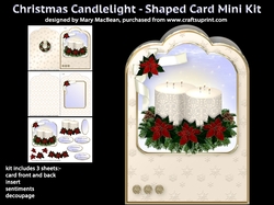 Christmas Candlelight - Shaped Card Mini Kit