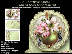A Christmas Bauble - Framed Easel Card Mini Kit