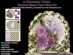 A Christmas Visitor - Framed Easel Card Mini Kit