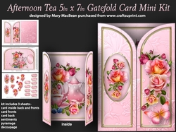 Afternoon Tea - 5in x7in Gatefold Card Mini Kit