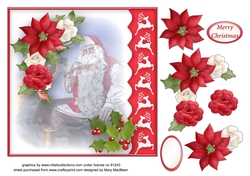 Santas Teabreak - Decoupage Card Front