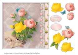 A Touch of Nostalgia - Decoupage Card Front