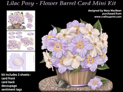 Lilac Posy - Flower Barrel Card Mini Kit