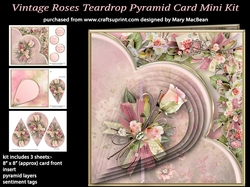 Vintage Roses - Teardrop Pyramid Card Mini Kit