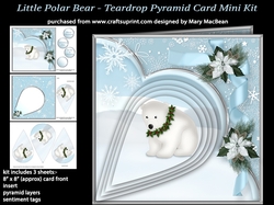 Little Polar Bear - Teardrop Pyramid Card Mini Kit