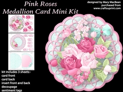 Pink Roses - Medallion Card Mini Kit