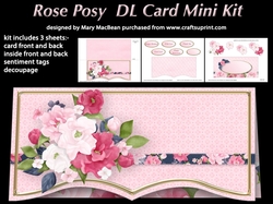 Rose Posy DL Card Mini Kit