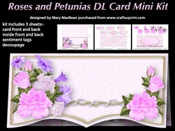 Roses and Petunias DL Card Mini Kit