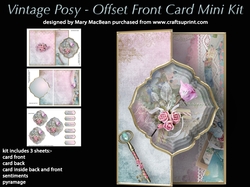 Vintage Posy - Offset Front Card Mini Kit