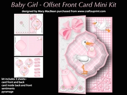 Baby Girl - Offset Front Card Mini Kit
