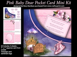 Pink Baby Dear - Pocket Card Mini Kit