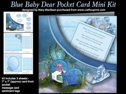 Blue Baby Dear - Pocket Card Mini Kit